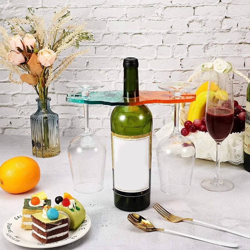 Wine Glass Tray Mold Rack Beer Epoxy Resin with 2 Coaster for Home Decoration DIY Crafts | Дом и сад