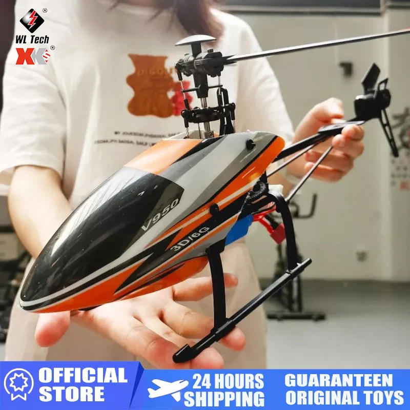 

WLtoys V950 RC Plane Big Helicopter 2.4G 6CH 3D6G System Brushless Flybarless RC Helicopters RTF Remote Control Toys for Boys