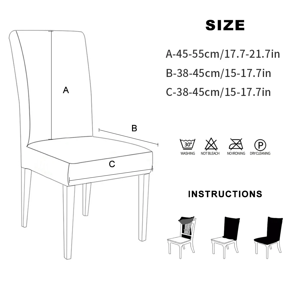 

Chair Covers Jacquard Spandex Elastic Fabric Slipcover Case Cushion Cover For Wedding Hotel Banquet Dining Room 1/2/4/6 Pcs