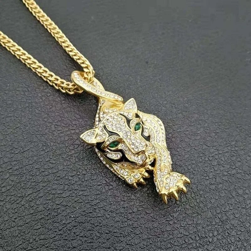MenJewelry ожерелье с подвеской в виде животного гепарда|Подвески| |