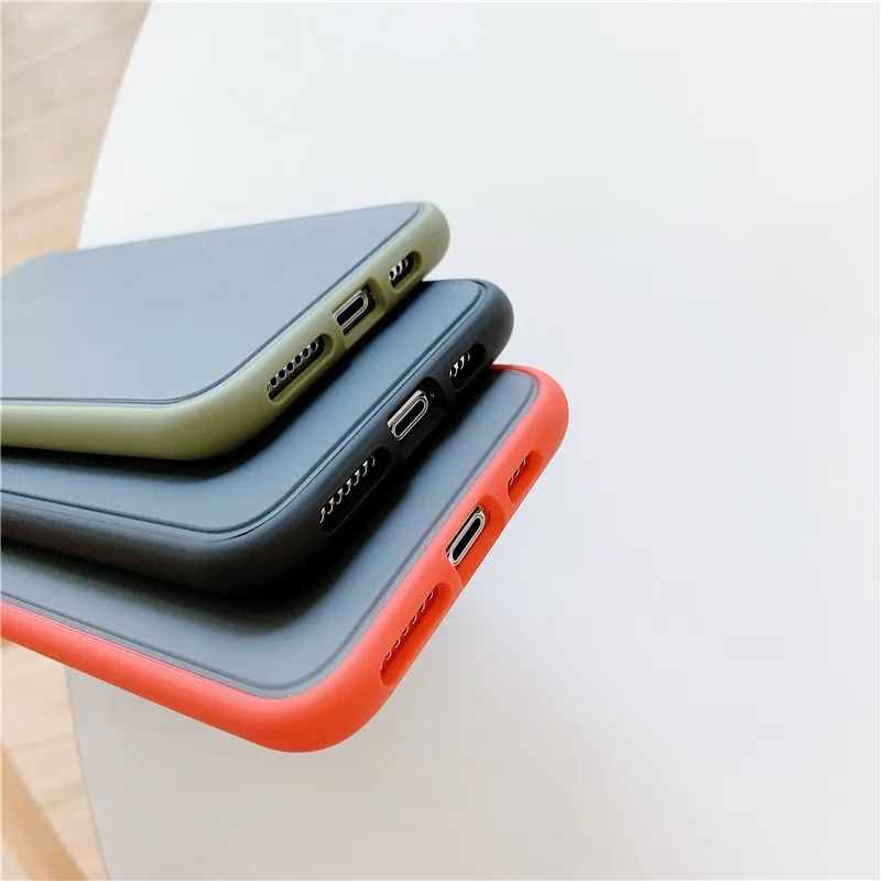Противоударный чехол для телефона iphone 11 XR XS Max X 7 8 6 6S Plus прозрачный матовый