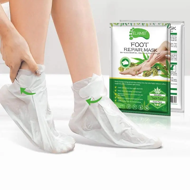 1 пара увлажняющий отшелушивающий маску для ног из конопляного масла маска