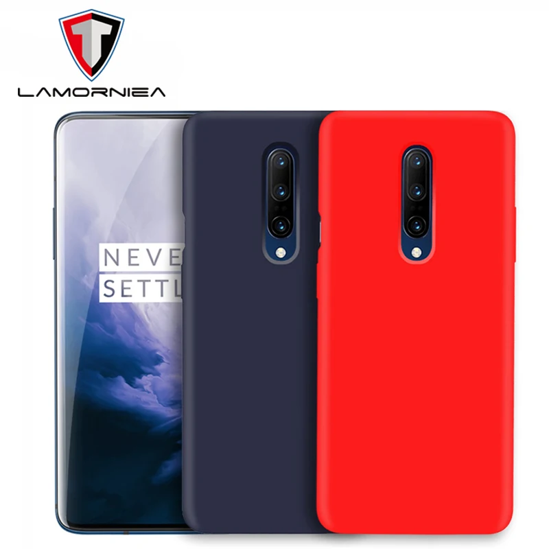 Чехол из жидкого силикона и ТПУ для Oneplus 7T Pro Роскошный чехол One Plus 7 противоударный