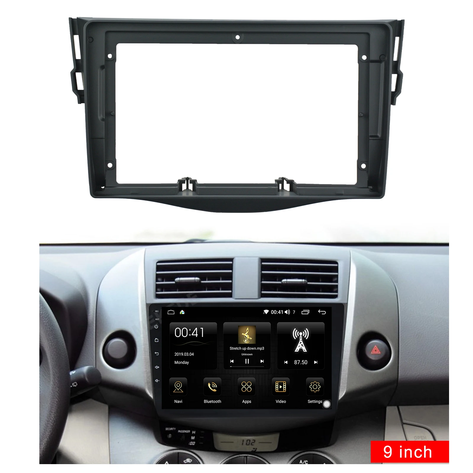 9 дюймовая Автомобильная панель для TOYOTA RAV4 2007 2012 автомобильные комплекты рамок Dvd