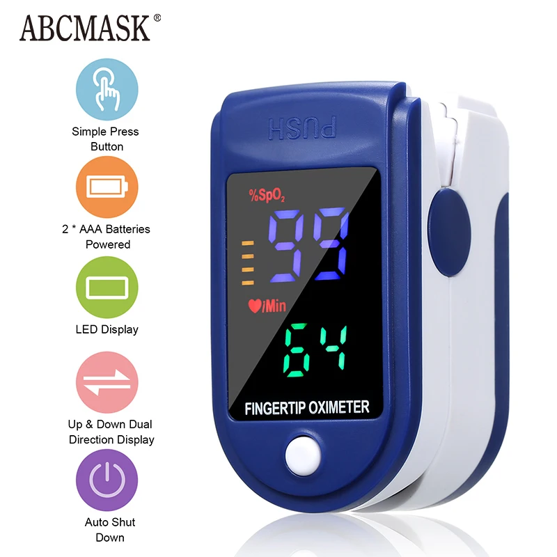 

Пульсоксиметр Пальчиковый портативный, прибор для измерения насыщенности крови кислородом, SPO2 монитор, светодиодный дисплей