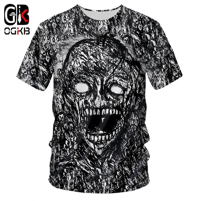 

Мужская/Женская футболка OGKB, черно-белая футболка с 3D-принтом Deadshot 2019, Прямая поставка, короткий топ 7xl, лето футболка, повседневные топы