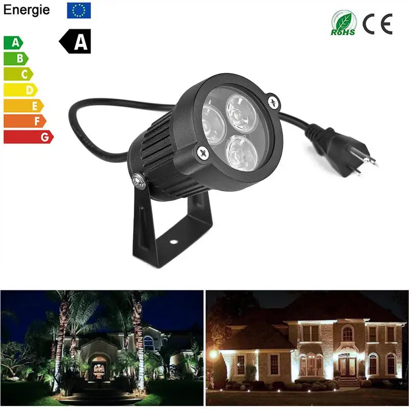 Точечный светильник заливающего света проектор 3*3 Вт светодиодный для газона