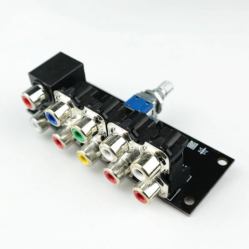 

Lusya 1 In 4 output 4-ways Dual-Channel Audio Source Switching Board Preamp Signal Switch