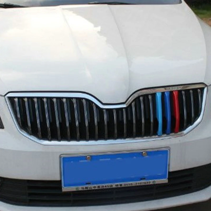 3D автомобильный Стайлинг передняя решетка отделка спортивные полоски покрытие