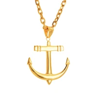pendants fashion rudder stainless steel necklace mens and womens gifts