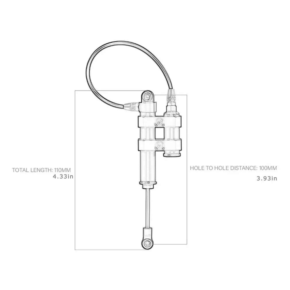 

2PCS 100mm Secondary Bucket Shock Absorber Double Spring Damper For 1/10 RC Crawler Axial SCX10