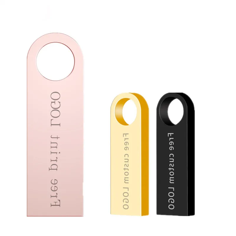 

High Speed Usb Stick 2.0 Black Keychain 128Gb Usb Flash Drive 4Gb 8Gb 16Gb 32Gb 64Gb Flash Disk Waterproof Metal Free Print Logo