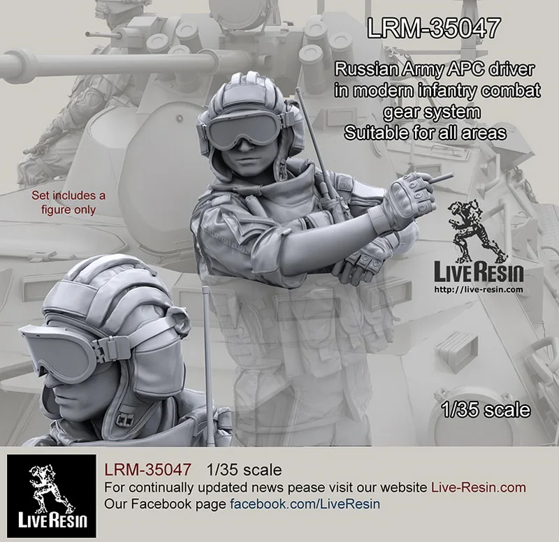 [Набор масштабных моделей] живой смоляной LRM-35047 1/35 года в российской армии, драйвер APC в современной системе боевой экипировки пехоты, набор 9