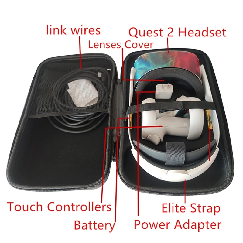

Protable Accessories For Oculus Quest 2 VR Headset Travel Carrying Case EVA Storage Bag For Oculus Quest 2 Bag VR Accessories