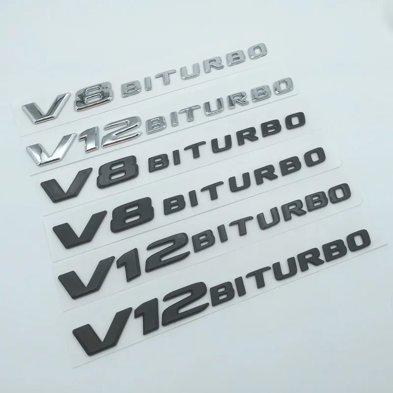 1 шт. ABS новый стиль V8 BITURBO V12 Автомобильная буква задняя фотоэмблема значок