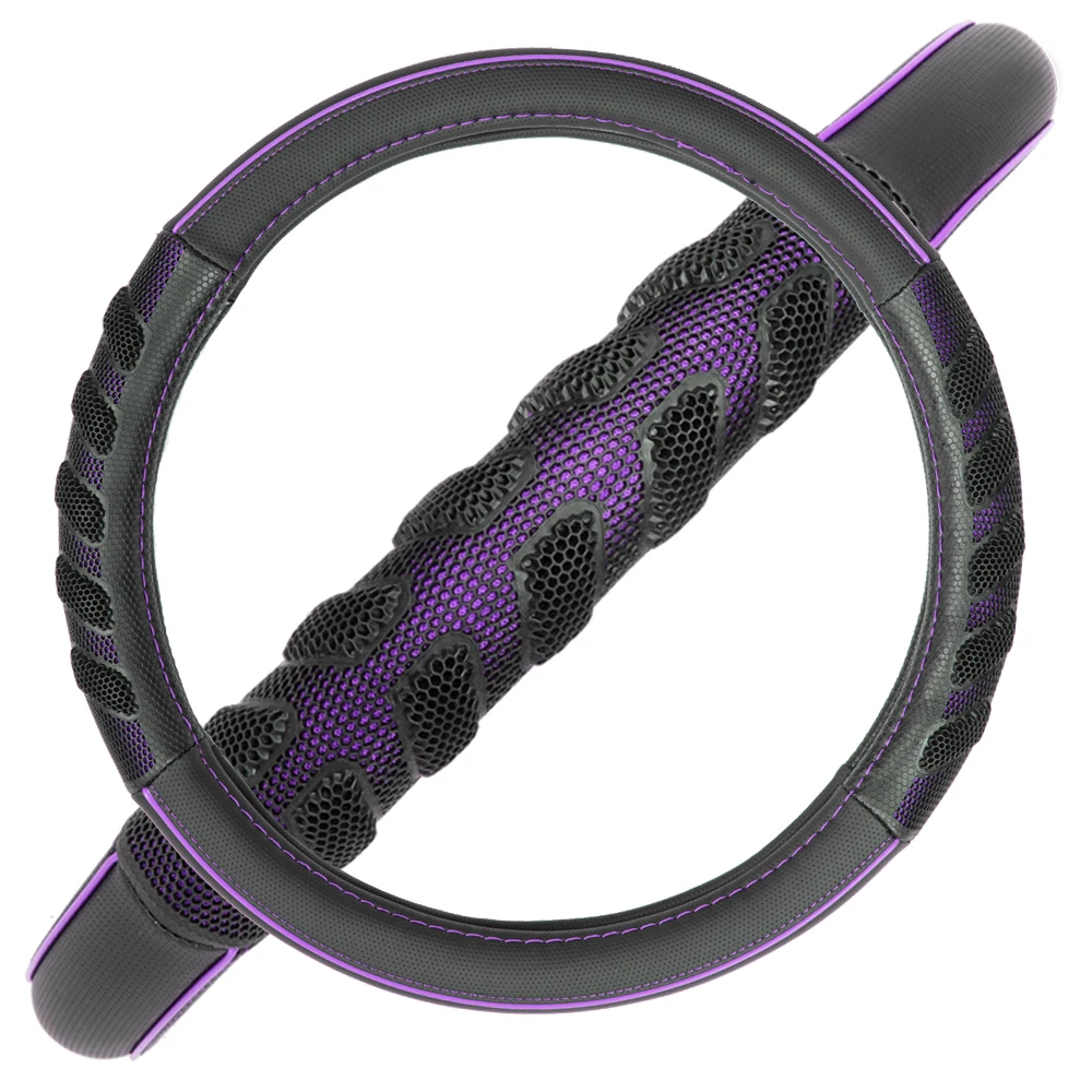 Автомобильное рулевое колесо 37 см-38 см кожаное прошито вручную искусственная