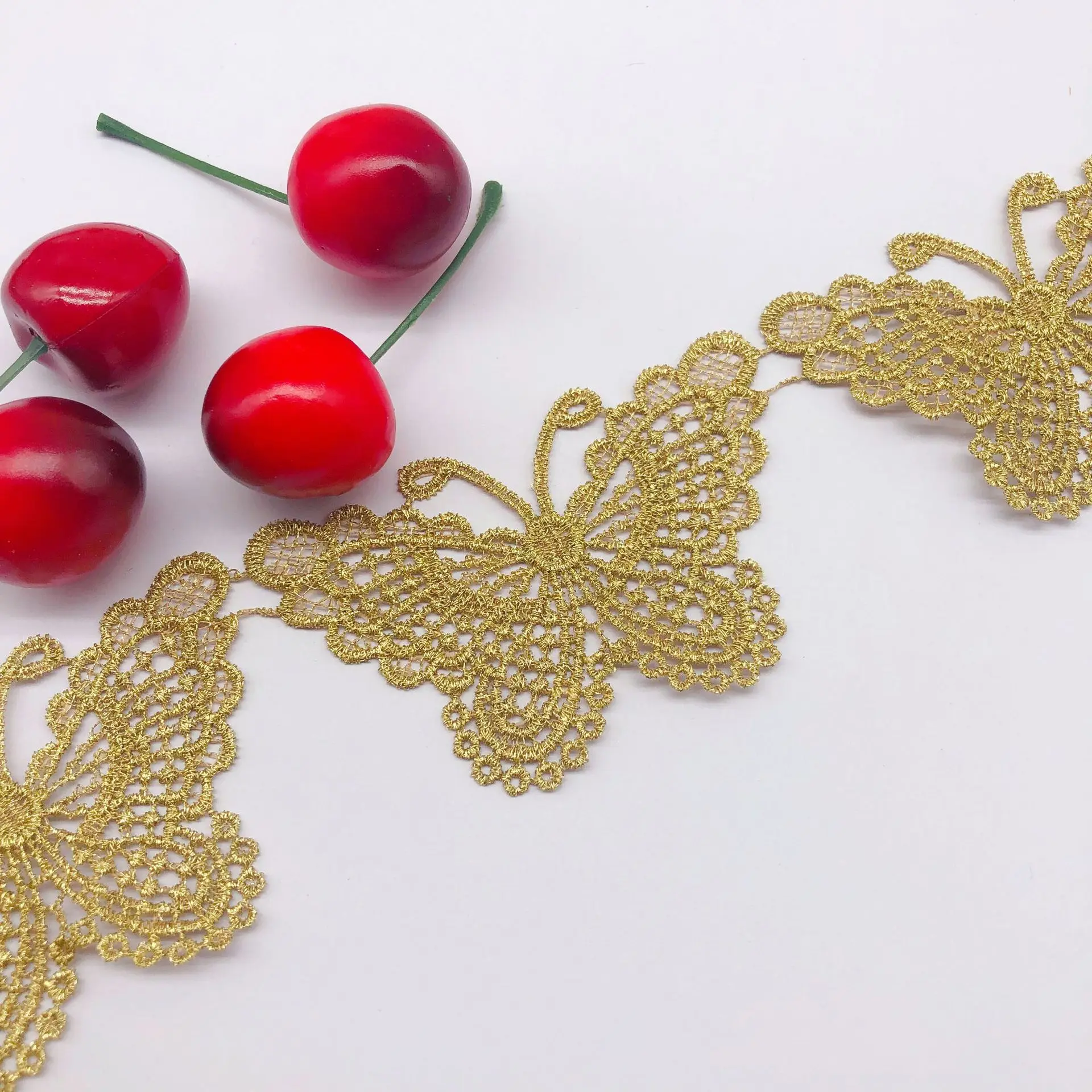 Водорастворимое Золотое кружево-бабочка сделай сам полые вышитые ожерелья