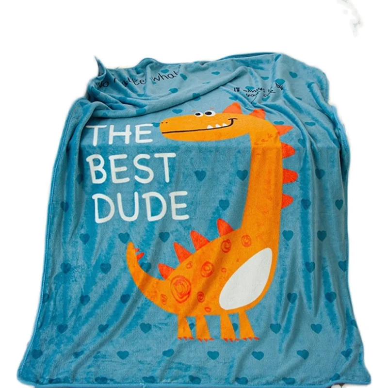 

Детское одеяло с мультяшным динозавром детское одеяло