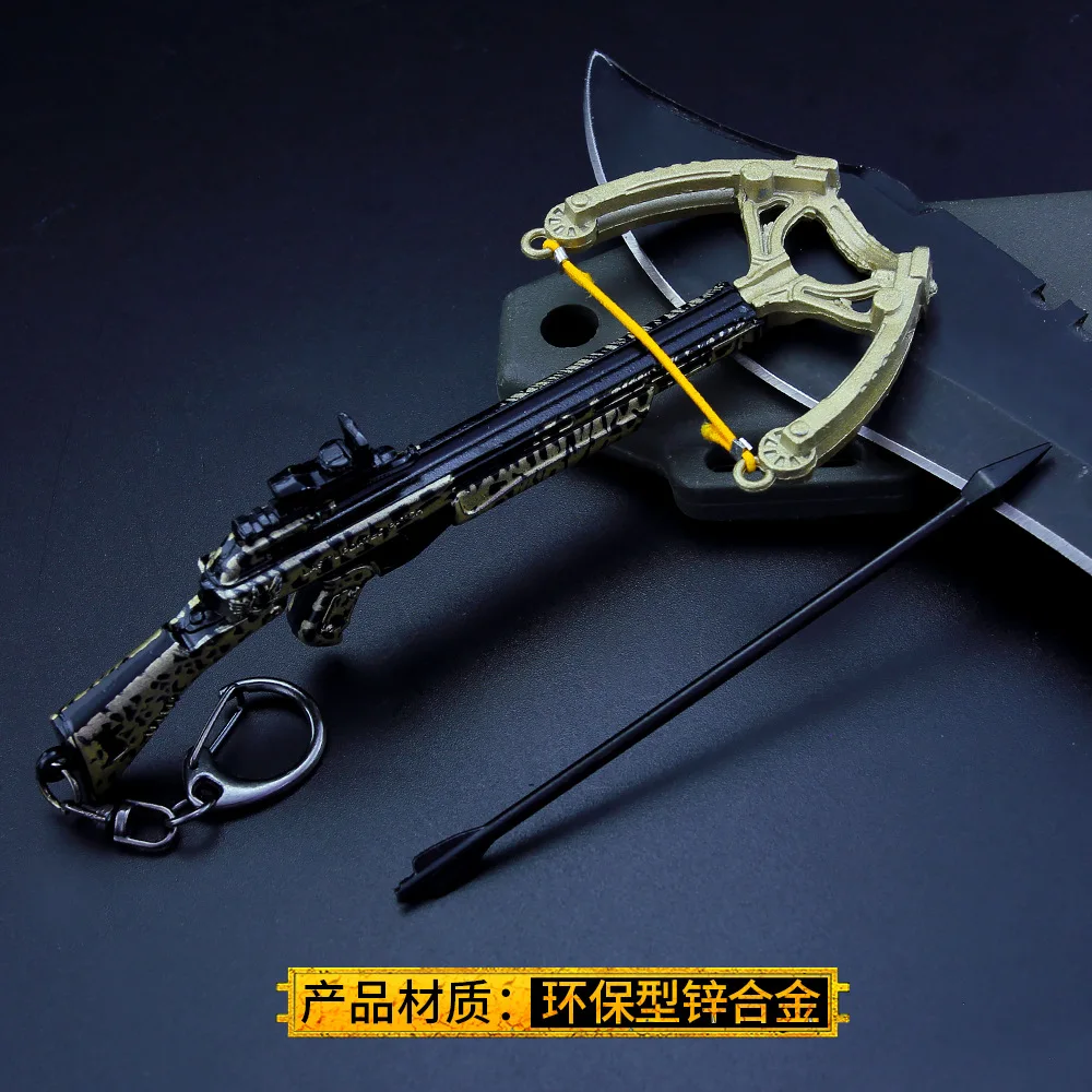 

Game PUBG Crossbow Playerunknown Field Battle Cosplay Accessories Alloy Armor Model Key Chain Keychain Chicken Dinner