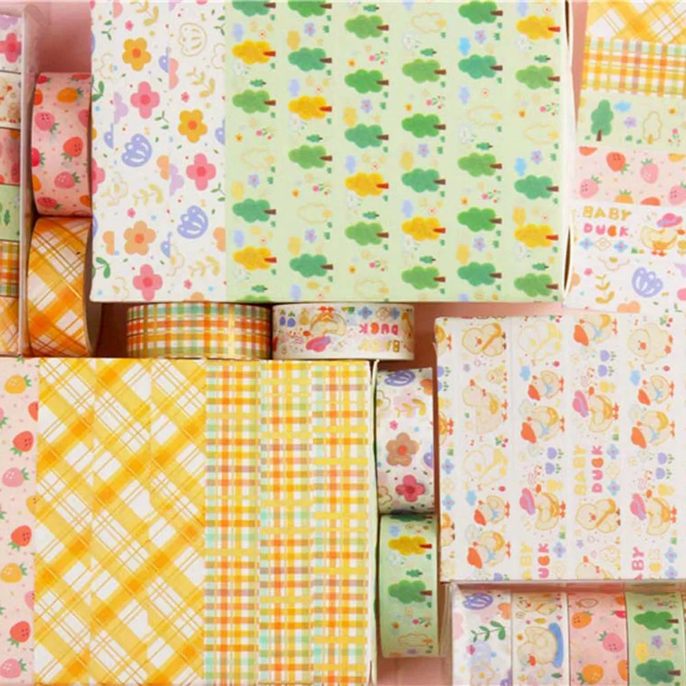 

6 Pcs/Set Cute Tape Kawaii Decorative Adhesive Tape Gold Foil Masking Tape Sticker Scrapbooking DIY Diary Stationery