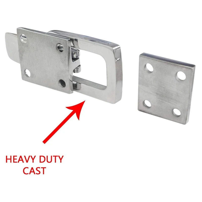 

Stainless Steel Anti-Ringbell Lockable Fixing Clip Stainless Steel Lockable Marine Yacht Door Pull Buckle