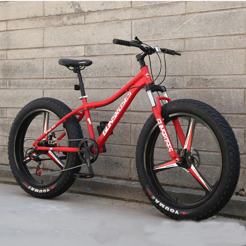 Verkauf 7/21/24/27 Geschwindigkeit 4,0 Fett Berg Fahrrad 26 Zoll Mit Drei-messer Rad