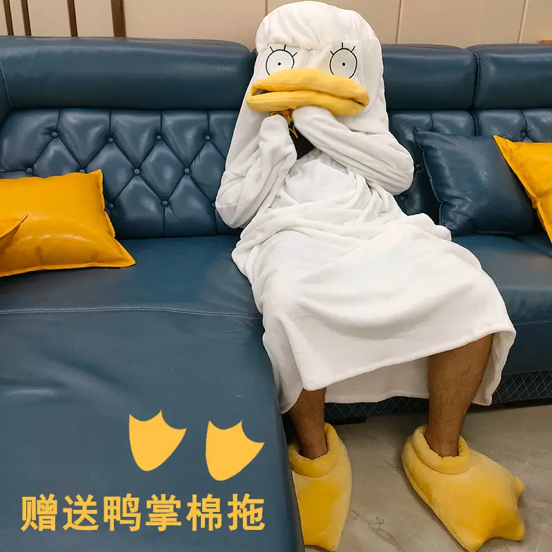 2021 Autumn and Winter Duck Pajamas Sleeping Robe Nightgown Elizabeth Sleeping Bag Bathrobe Sleepwear Pajamas Sets Wacky Party