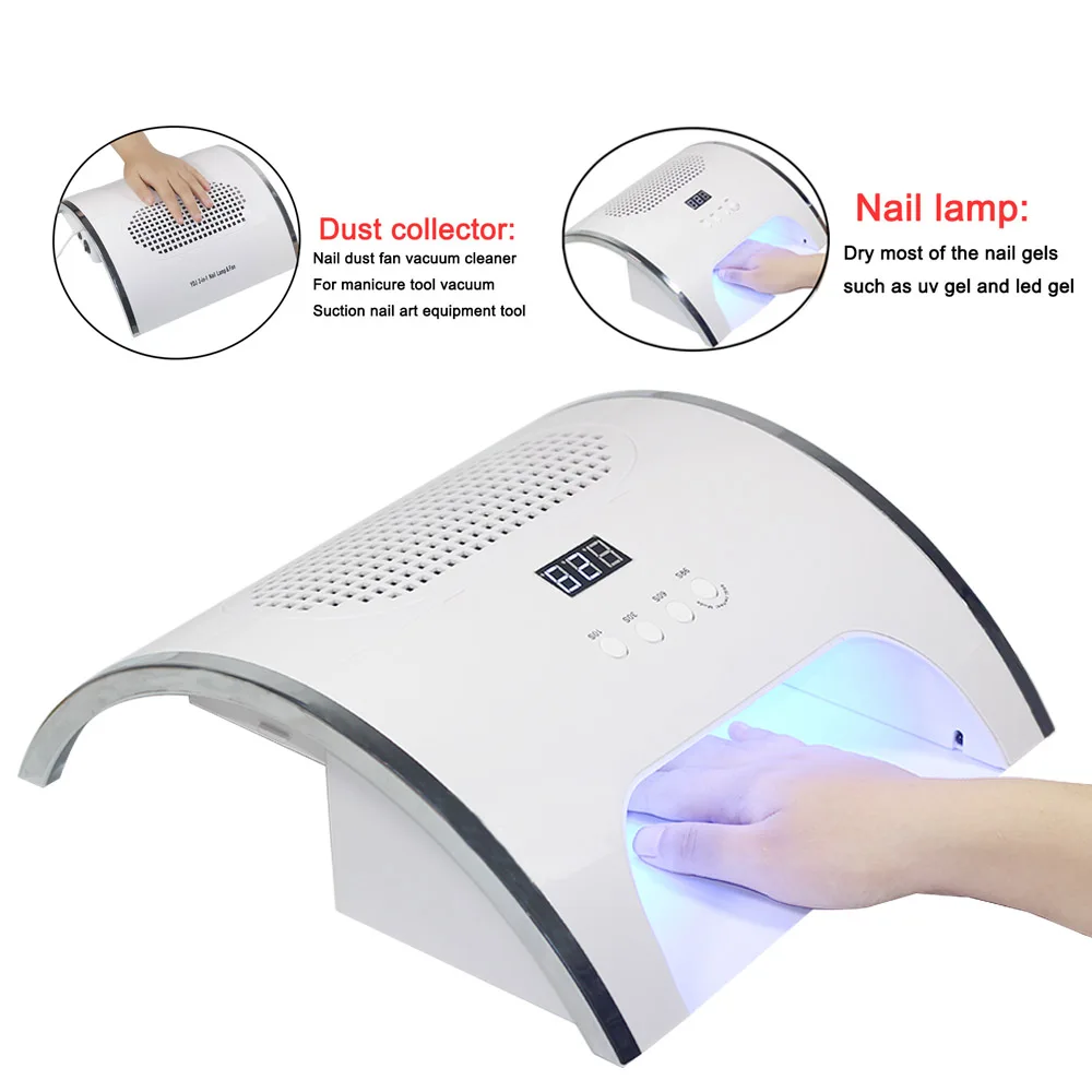 2 в 1 сборщик Сора с & 80 Вт лампа для маникюра со два мощных вентилятора 36