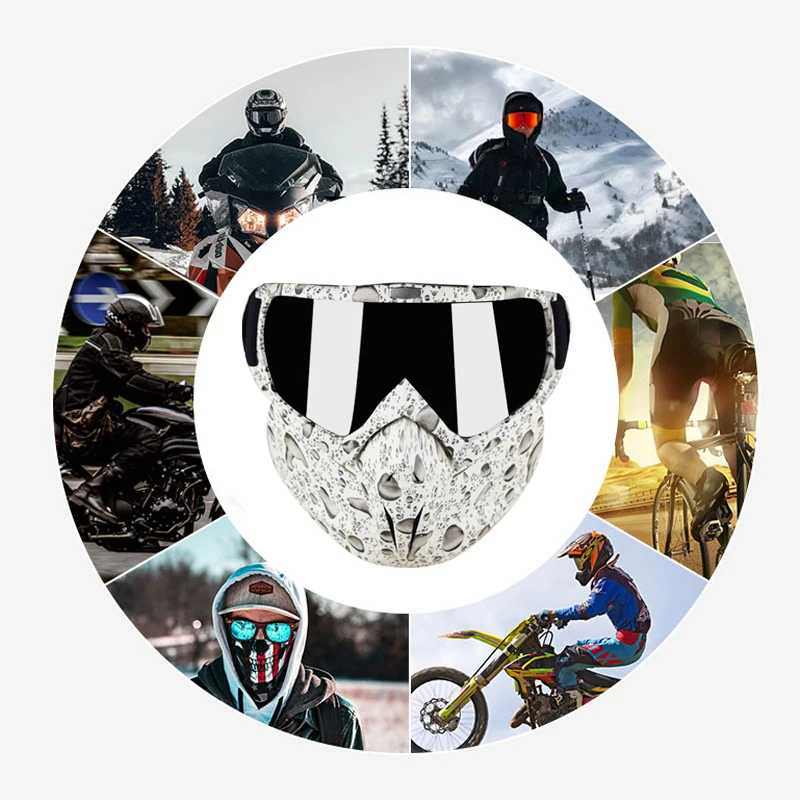 Очки для мотокросса полностью лицевая мотоциклетная маска глаз съемное Защитное