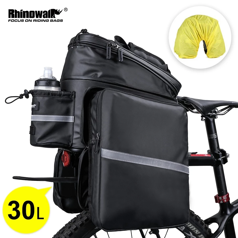 

Rhinowalk Bike Bag Bicycle Pannier Big Capacity Waterproof Mountain Bike Saddle Rack Trunk Bags Luggage Carrier Durable Travel