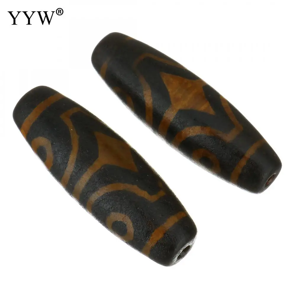 

Natural Stone Tibetan Agata Dzi Beads Oval Lucky DIY perle 10x30x10mm 5PCs Grade AAA Retro Bead Unisex Necklace Jewelry Making