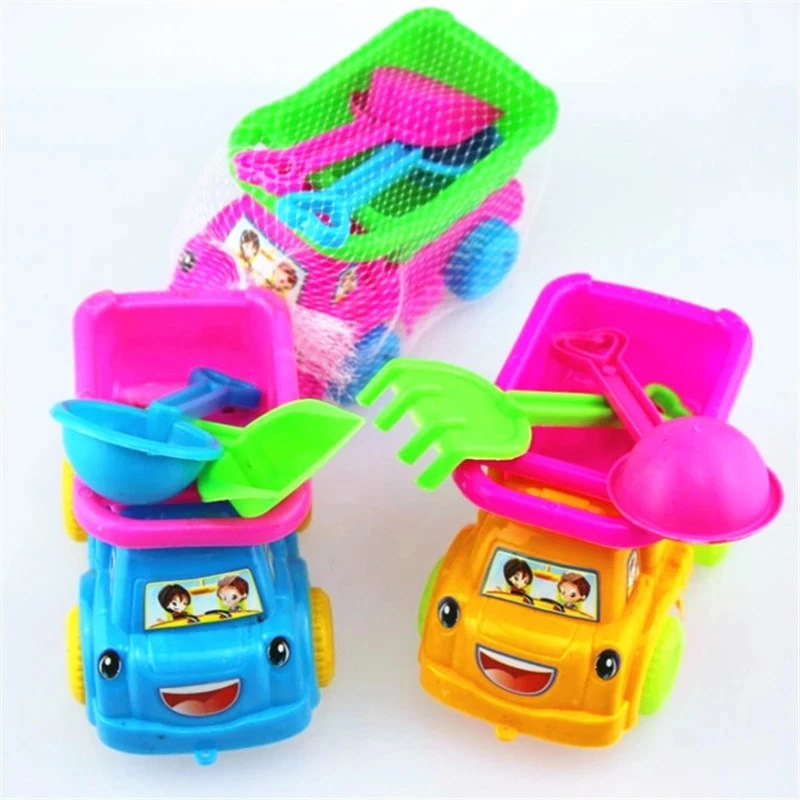 

New summer beach toys one set beach car and dredging tool children educational toys suit