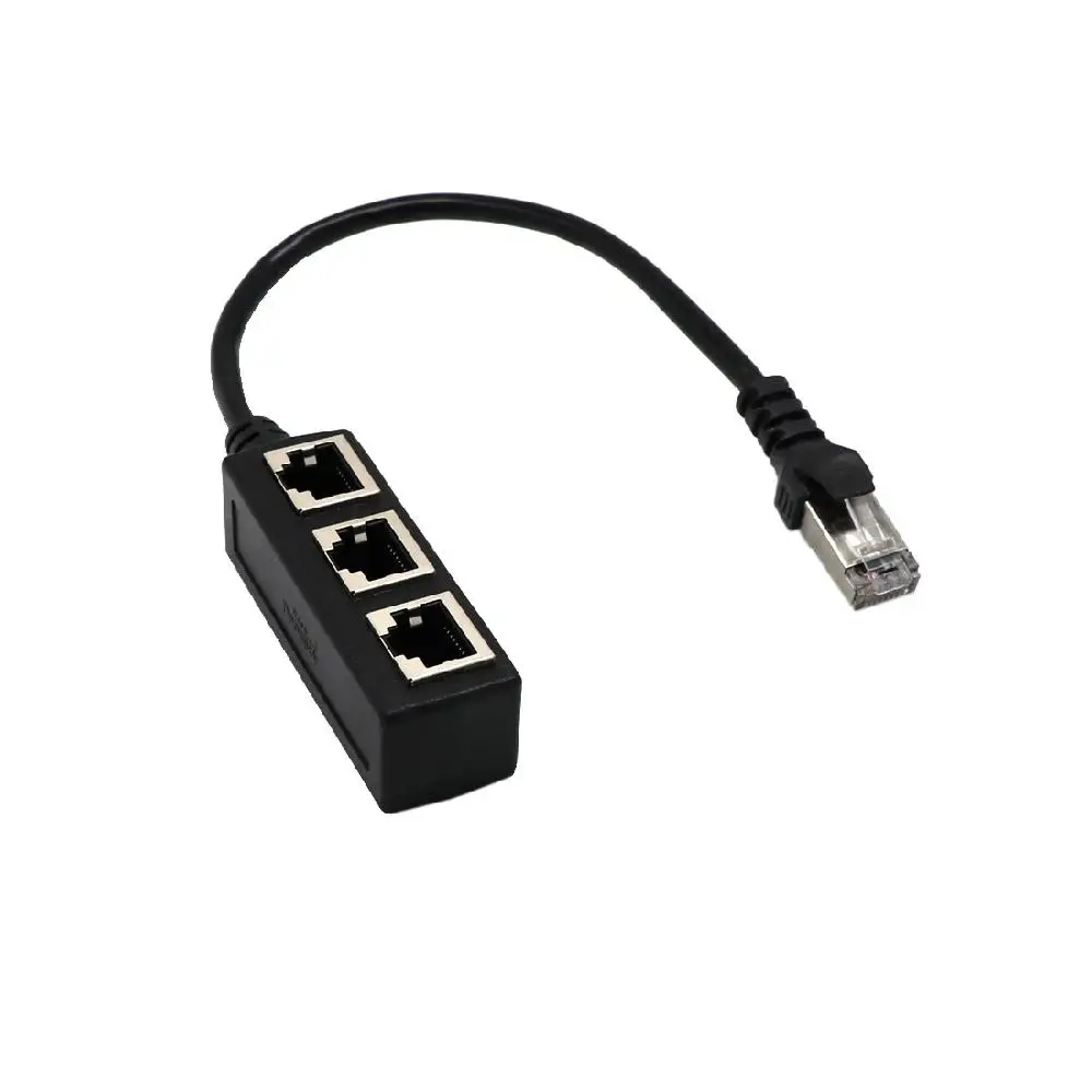 LAN Ethernet Network RJ45 1 Male To 3 Female Connector Splitter Adapter Cable r60 | Мобильные телефоны и аксессуары