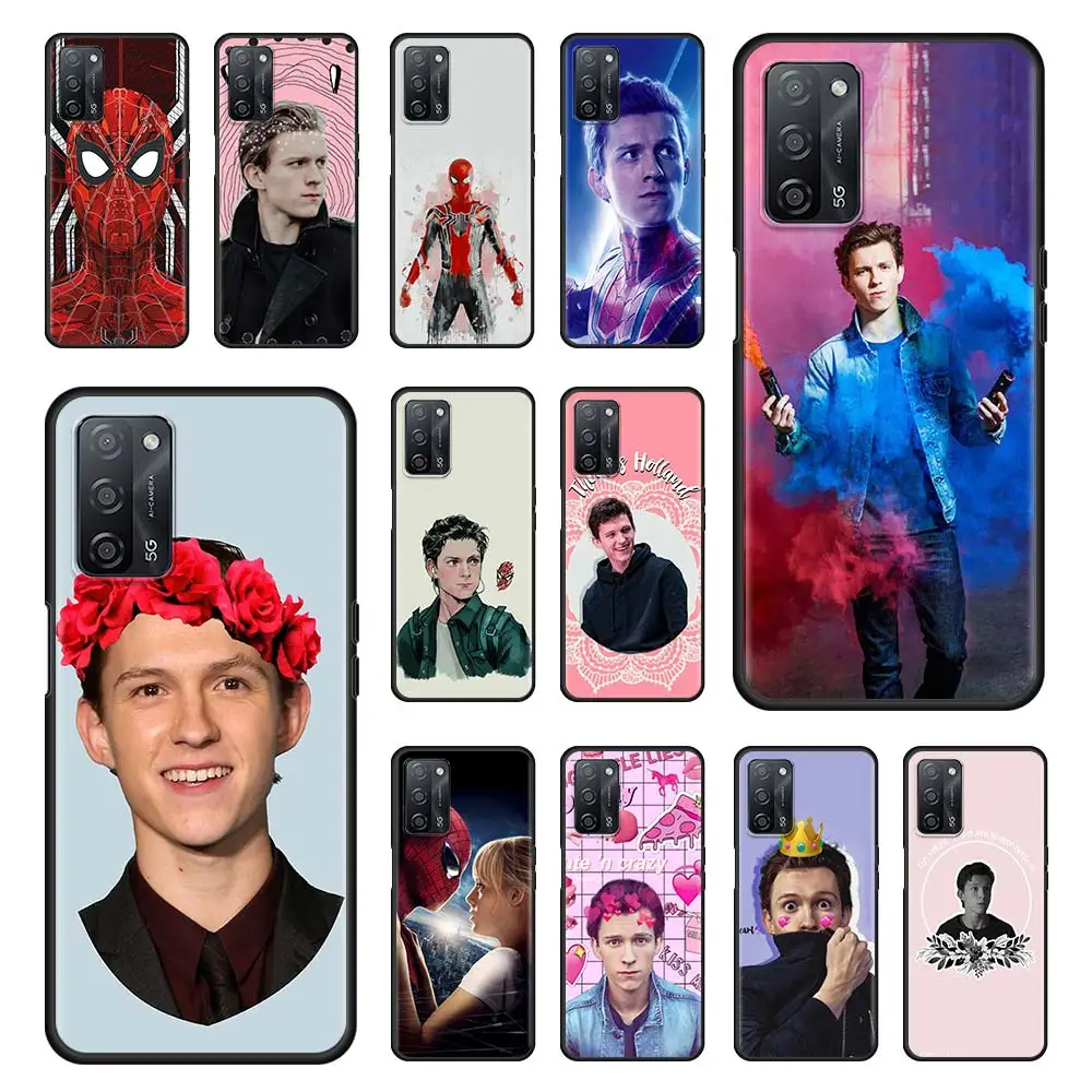 

Spider Man Tom Holland Phone Case For Oppo A53 A93 A9 2020 A52 Find X2 Lite Reno4 Reno3 Reno6 F11 Pro 5G Black Soft Cover Shell