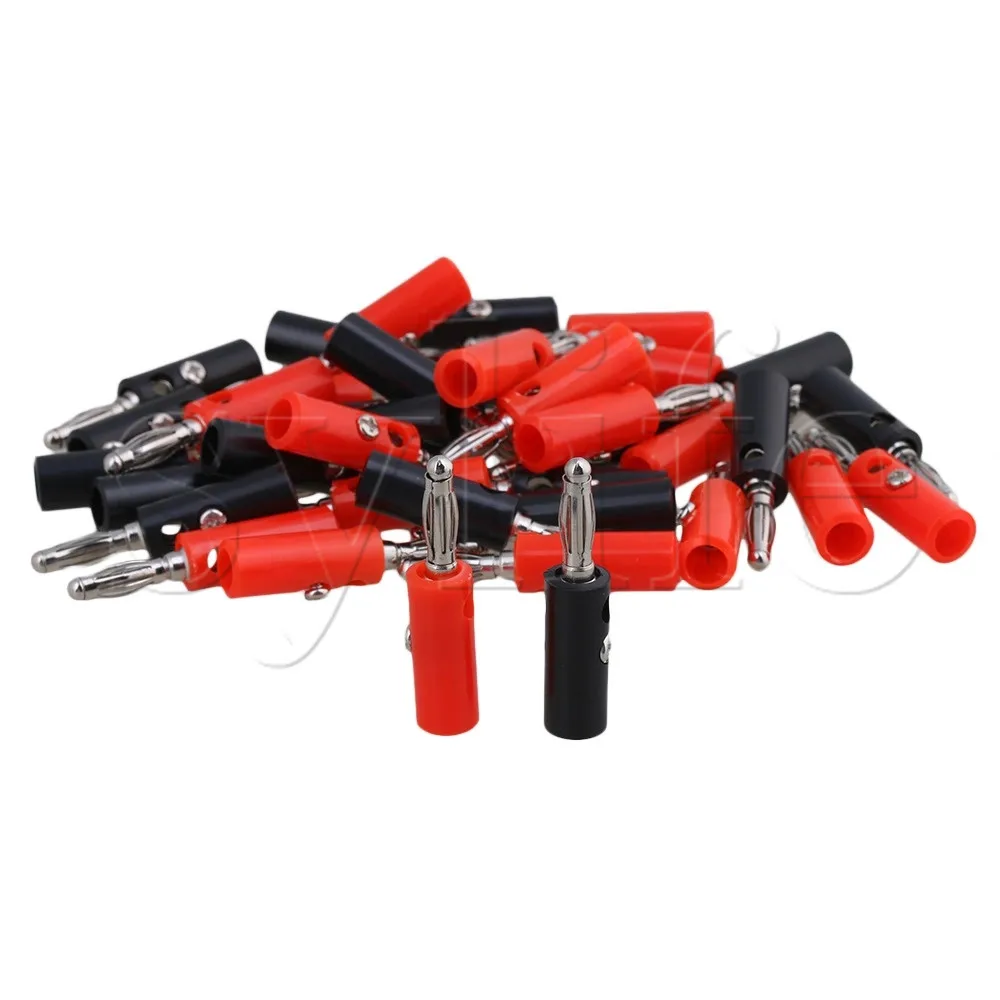 20 пар 4 мм банановый штекер для зажимный винт в Мощность Тесты зонд Никель