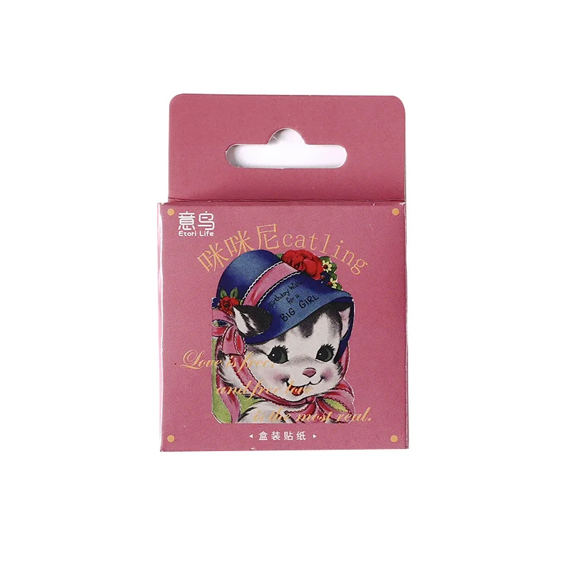 46 шт./милые стикеры в стиле ретро с изображением кошки и леди наклейки для