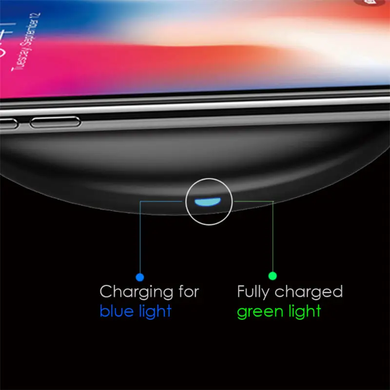 Беспроводное зарядное устройство URVNS 10 Вт Qi для iPhone 11 XS X 8 AirPods Galaxy S20 S10 S9 S8 Note 9 Huawei