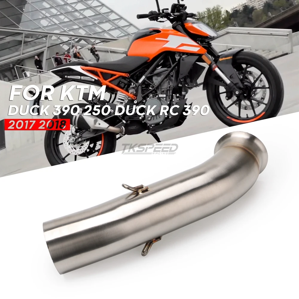 Для KTM Duck 390 250 RC RC390 2017 2018 17 slip Новый мотоциклетный глушитель средняя труба |