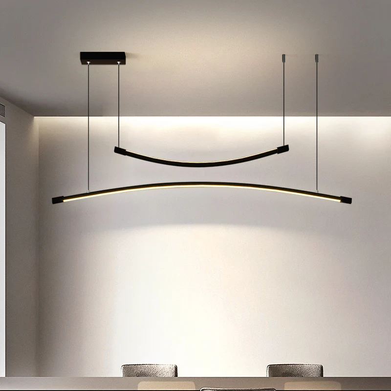 

Black&Gold Modern Led Pendant Light For Living room Dining room Kitchen Hanging Pendant Lamp Indoor Lighting Aluminum Fixtures