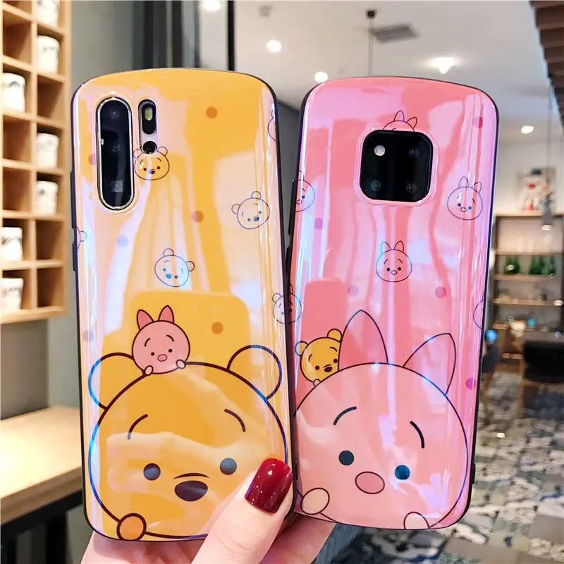 Голубой легкий чехол для huawei P30 P20 Mate20 Pro 20X мультфильм Медведь Мягкий ТПУ чехол для Honor 8X10 V20 Nova 3 3i 4 5Pro задняя крышка fundas