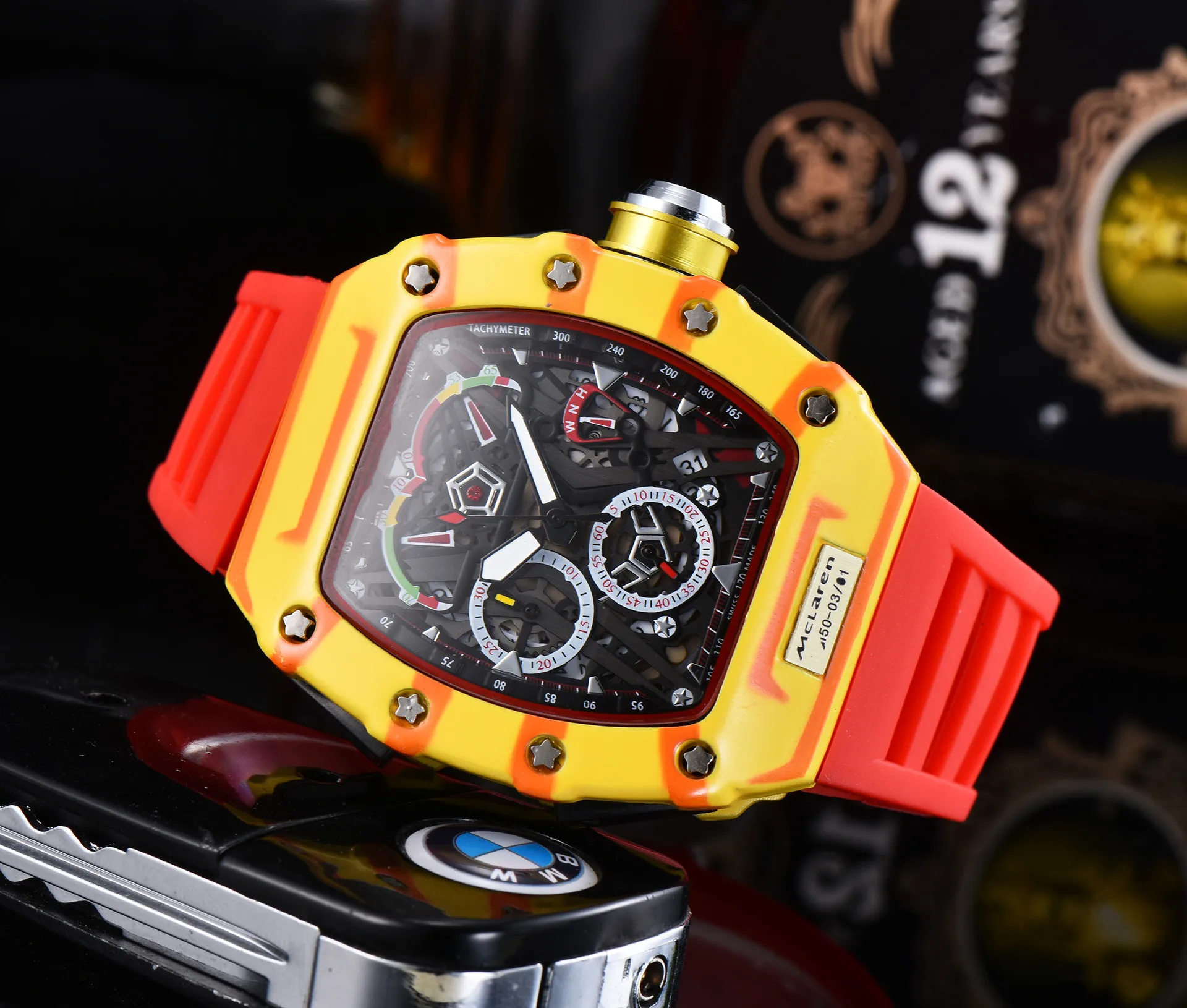

Fashionable young men's high grade business wristwatch waterproof wristwatch high grade wristwatch