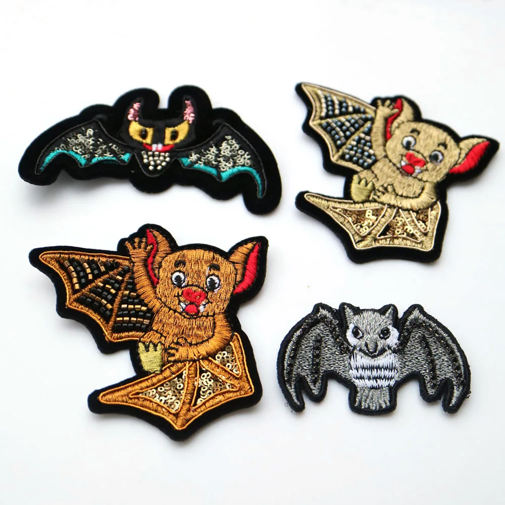 

Fashion DIY 3D Cartoon beaded Patches for Clothing sew on rhinestone sequin parches animal Applique for clothes Decorative badge