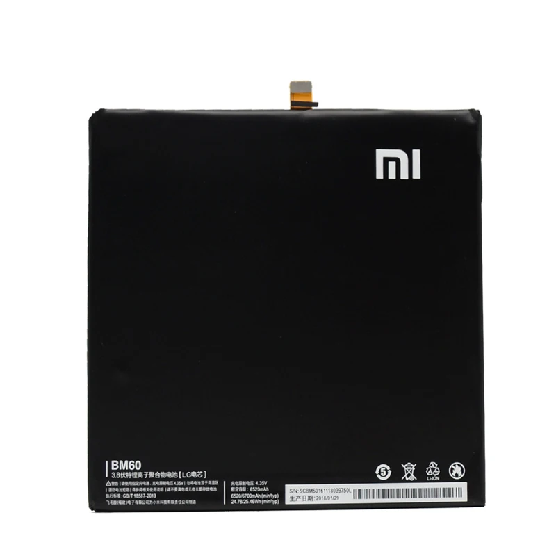 20 шт./лот аккумуляторная батарея Xiaomi BM60 для планшета Pad 1 Mipad A0101 оригинальные