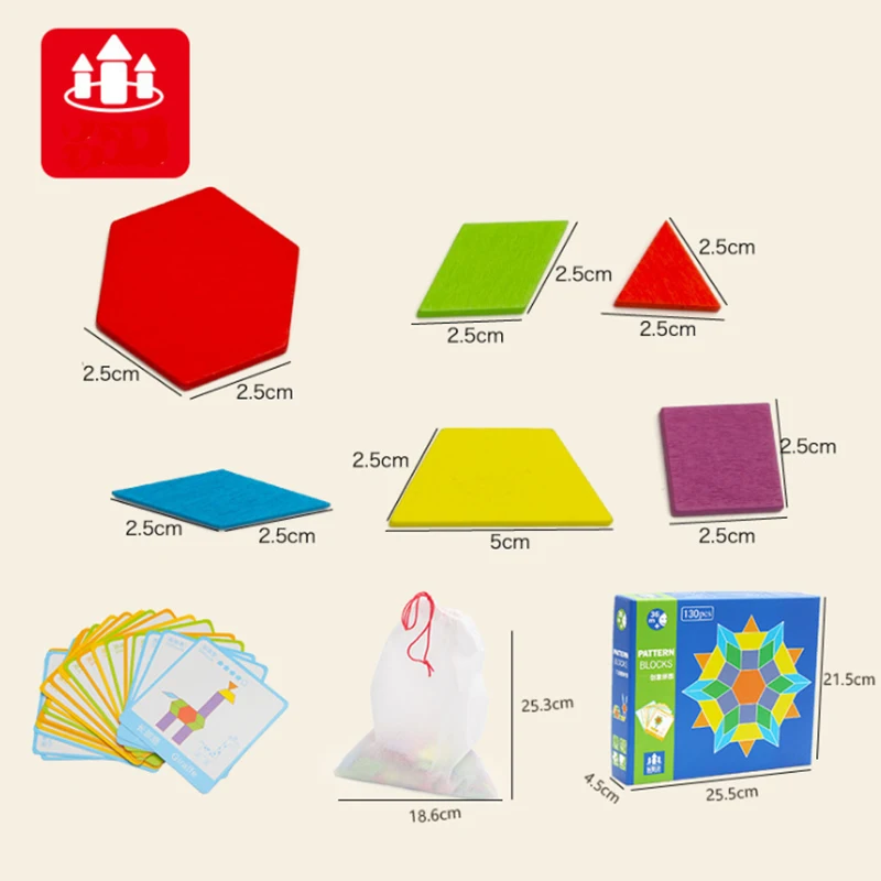 

29PCS Children's Montessori Big Wooden Rainbow Toys Creative Variety 3D Geometric Stereoscopic Figure Puzzle Early Education Toy