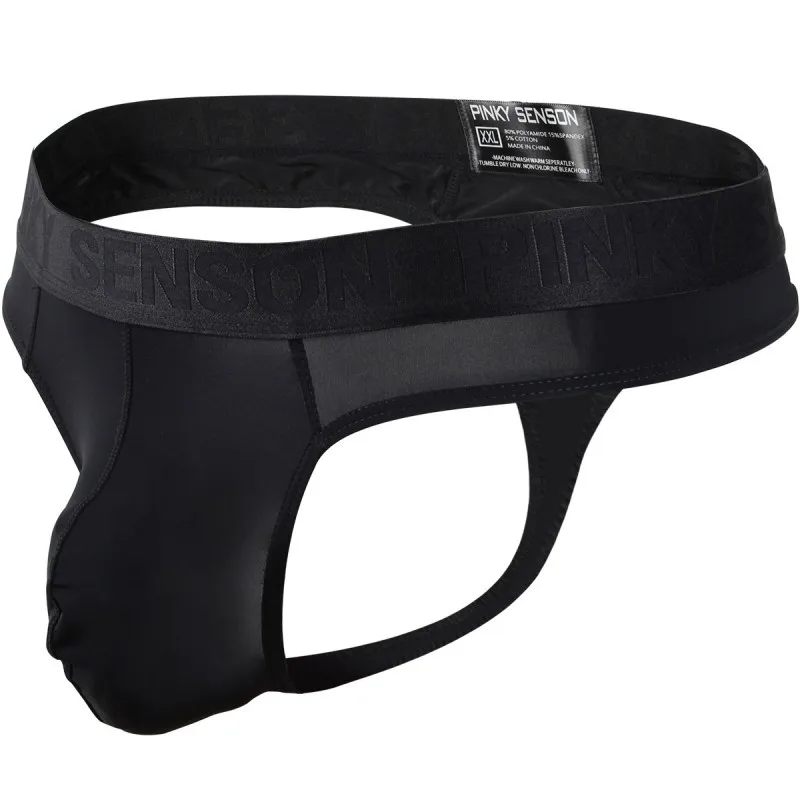 Стринги мужские из вискозы пикантные трусы-танга с Т-образной задней частью