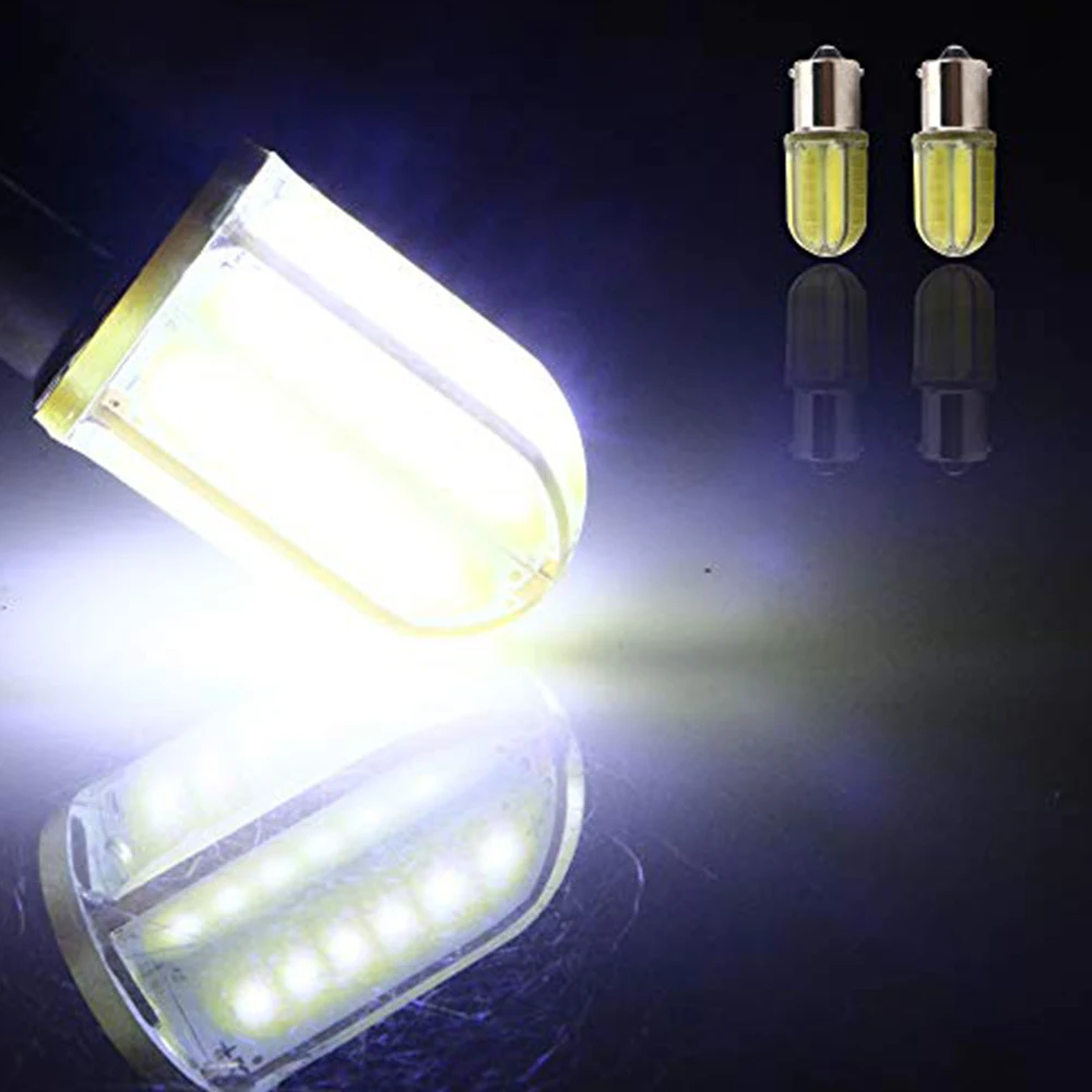 2 шт. AC/DC 12V COB 48 SMD кремнезема белый янтарь S25 1156 BA15S 1157 BAY15D 960Lm светодиодные лампы