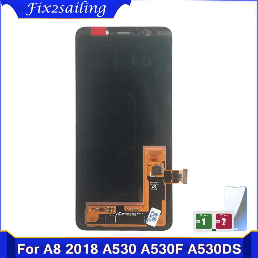 ЖК дисплей для Samsung Galaxy A8 2018 A530 A530F A530DS A530N сенсорный экран с дигитайзером в сборе