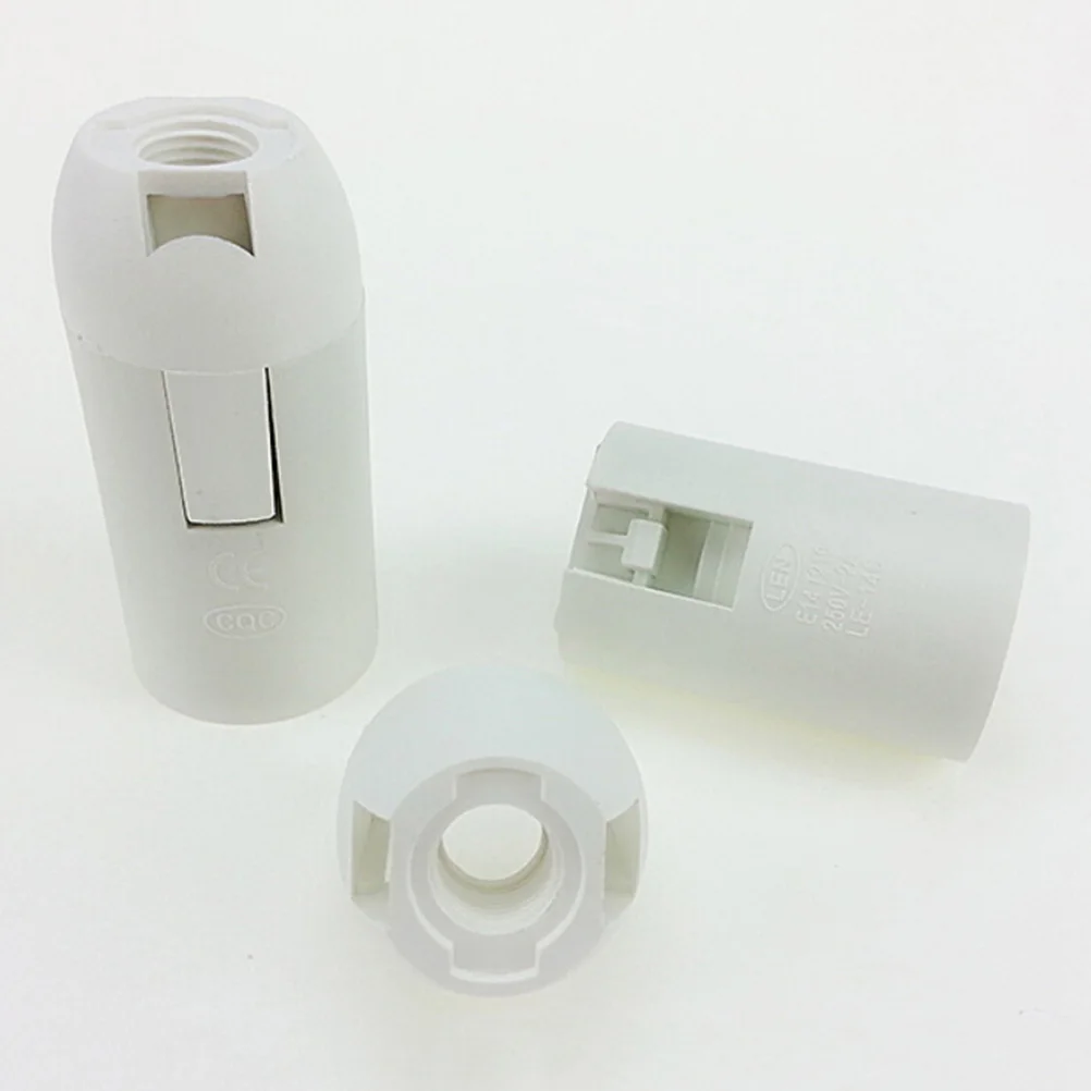 

White Black Color E14 Plastic Socket Small Screw Light Bulb Lamp Light Holder