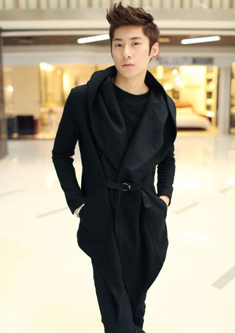 Новая мужская одежда модный Повседневный Кардиган длинный стиль Харадзюку