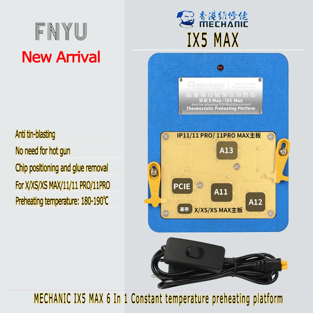 

Heating station MECHANIC IX5 MAX Constant Temperature For X XS MAX 11 PRO MAX iPhone Positioning Glue Removal Repair Tool